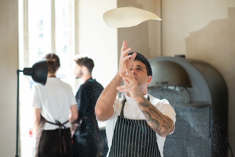 Veggie calzone with spinach, mushrooms and cheese